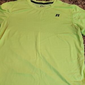 Russell Athletic Neon Yellow Kids Short Sleeve Tee